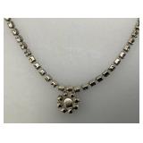 Stunning Rhinestone Necklace 16"