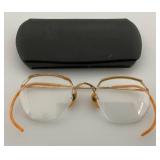 Vintage Glasses Both Contain 1/10th 12K With Vintage Glass Cases