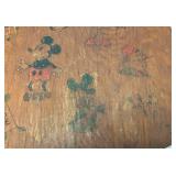 Very Old Picnic Basket With Hand Drawn Cartoon Characters Like Mickey Mouse, Popeye, Whimpy And More (Very Cool)