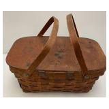 Very Old Picnic Basket With Hand Drawn Cartoon Characters Like Mickey Mouse, Popeye, Whimpy And More (Very Cool)