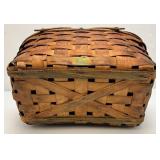Very Old Picnic Basket With Hand Drawn Cartoon Characters Like Mickey Mouse, Popeye, Whimpy And More (Very Cool)