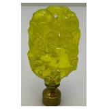 Est. 75.00 - $125.00 Antique RARE Sea Biscuit With Roses (Kentucky Derby) Uranium Glass Lamp Finial