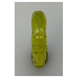 Est. 75.00 - $125.00 Antique RARE Sea Biscuit With Roses (Kentucky Derby) Uranium Glass Lamp Finial