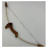 Hand Carved Horse Adorned Kids Bow 29"