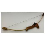 Hand Carved Horse Adorned Kids Bow 29"