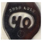 Vintage Celluloid Zulu Lulu Aging Lady Prank Stir Sticks