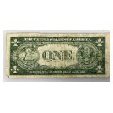 1935 B Silver Certificates 1 Dollar Blue Seal