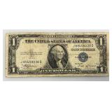 1935 B Silver Certificates 1 Dollar Blue Seal