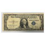 1935 D Silver Certificates 1 Dollar Blue Seal