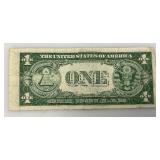 1935 E & F Silver Certificates 1 Dollar Blue Seal