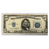 1934 D (5 Dollar) Blue Seal Silver Certificates