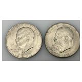 Misc. Eisenhower Silver Dollars Including Three Bicentennial Thin Print And More