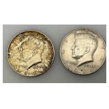 1964 90% Silver Kennedy Half Dollars