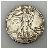 1942 90% Silver Walking Liberty Silver Half Dollars