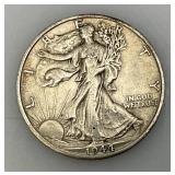 1944 90% Silver Walking Liberty Silver Half Dollars