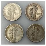 Group Of misc. 90% Silver Mercury Dimes