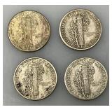 Group Of misc. 90% Silver Mercury Dimes