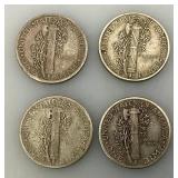 Group Of misc. 90% Silver Mercury Dimes