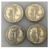 Group Of misc. 90% Silver Mercury Dimes