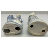 Vintage Blue And White Porcelain Figures