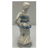 Vintage Blue And White Porcelain Figures