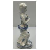 Vintage Blue And White Porcelain Figures