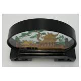 Vintage Collectible Chinese Colored Corkwood Carved Diorama Display Ornament  8" x 6 1/4" H