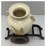 Vintage Chinese Vase On Chart 11 1/2" Tall By 13" W