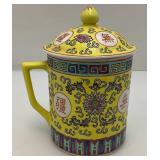 Misc. Miniature Chinese Collectible Items (Small Chips On Rim Of Yellow Vase)
