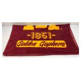 Very Old Wool University Of Minnesota Stadium Blanket (Has Signs Of Wear) And Fleece Blanket