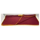 Very Old Wool University Of Minnesota Stadium Blanket (Has Signs Of Wear) And Fleece Blanket