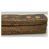 Est. $155.00 - $325.00 Antique Native American Birch Back And Porcupine Quill Trinket Box  9" L x 2 1/2" H x 3" W