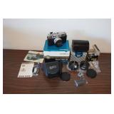 Vintage Yashica Electro 35 35mm SLR Camera and Accessories