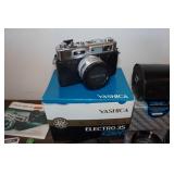 Vintage Yashica Electro 35 35mm SLR Camera and Accessories