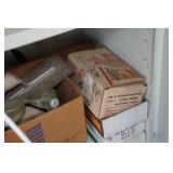 Metal Cabinet with Contents - Casters, Tools