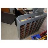 Office Desk with Wall Shelves and Content - Vintage Camera, Tools