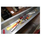 Office Desk with Wall Shelves and Content - Vintage Camera, Tools