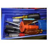 Metal Cabinet with Tools - Saws, Drivers, Punches