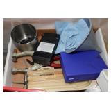 Metal Cabinet with Tools - Saws, Drivers, Punches
