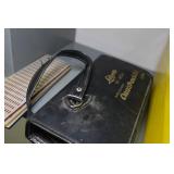 Wall Shelf with Contents - Spiral Saw, Vise Grips, Chassis Punch Set