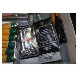 Contents of Drawer - Carving Tools, Wrenches, Drivers