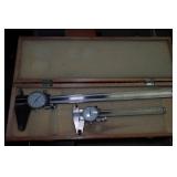 Contents of Drawer - Machinist Tools - Indicators, Calipers, Depth Mic