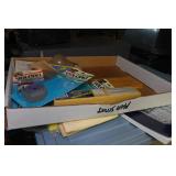 Cabinet of Drawers with Contents - Clamps, Fasteners, Cassette Tapes