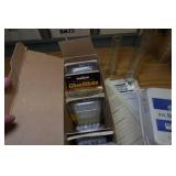 Desk and Side Table with Contents - Power Tools, Circular Saw, Glue Sticks