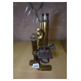 Antique Brass Bausch and Lomb Microscope