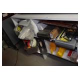 Shelf with Contents - Power Tools, Concrete Finishing, Sheeting