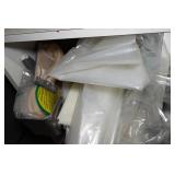 Shelf with Contents - Power Tools, Concrete Finishing, Sheeting