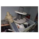 Desk with Cabinets and Contents - Camera Parts, Pocket Watches, Tools