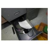 Desk with Cabinets and Contents - Camera Parts, Pocket Watches, Tools