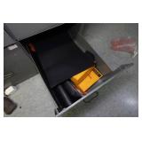 Desk with Cabinets and Contents - Camera Parts, Pocket Watches, Tools